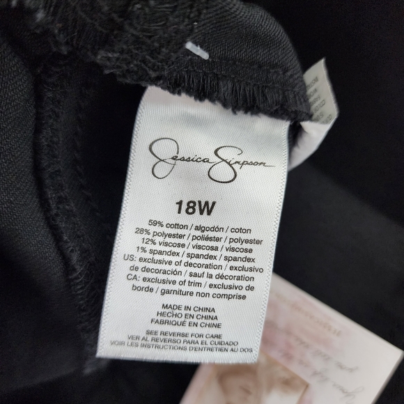 Jessica Simpson Pull On Flare Pant Black Women's Size 18W NEW - Picture 14 of 16